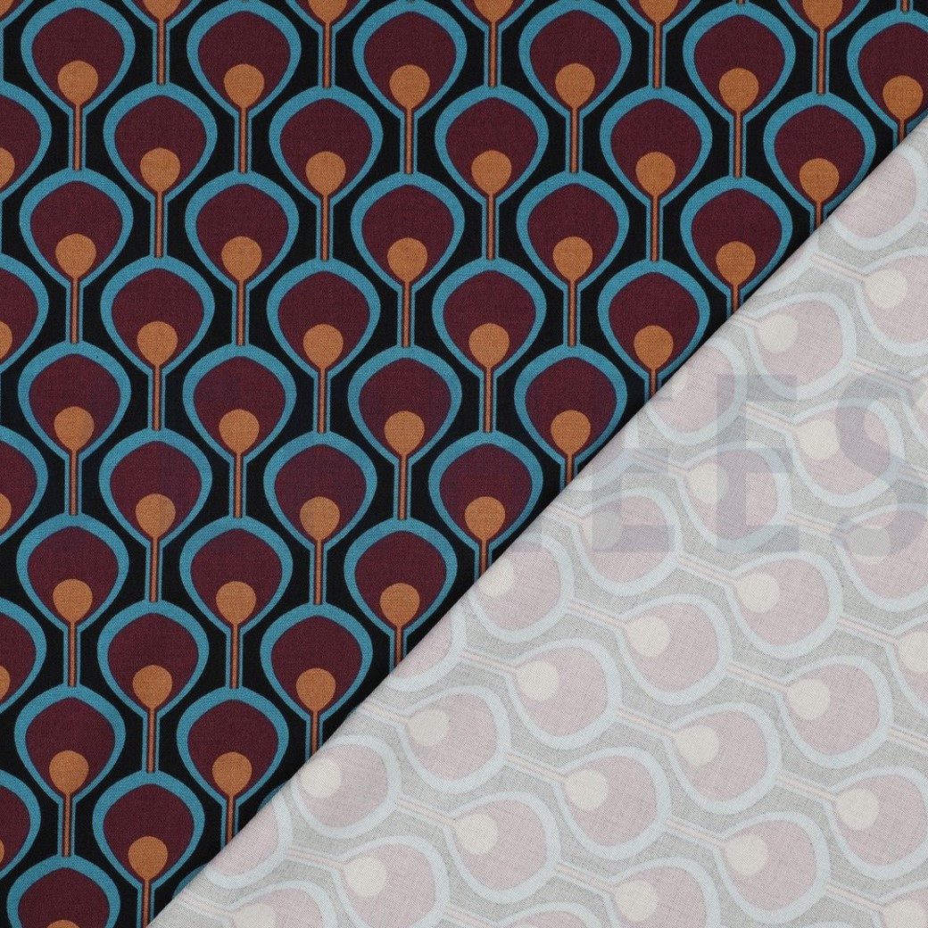ROSELLA STRETCH ABSTRACT BLACK #4