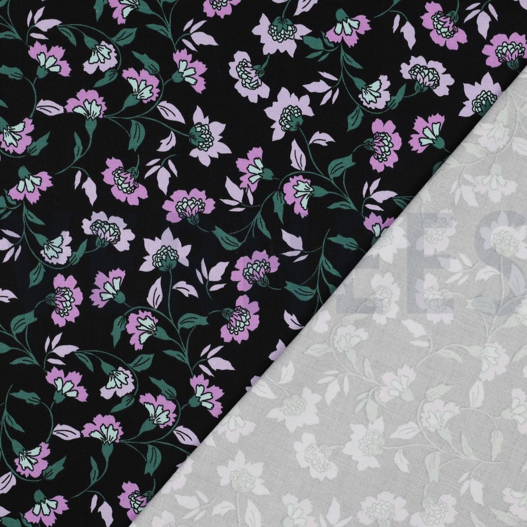 ROSELLA STRETCH FLOWERS BLACK #4