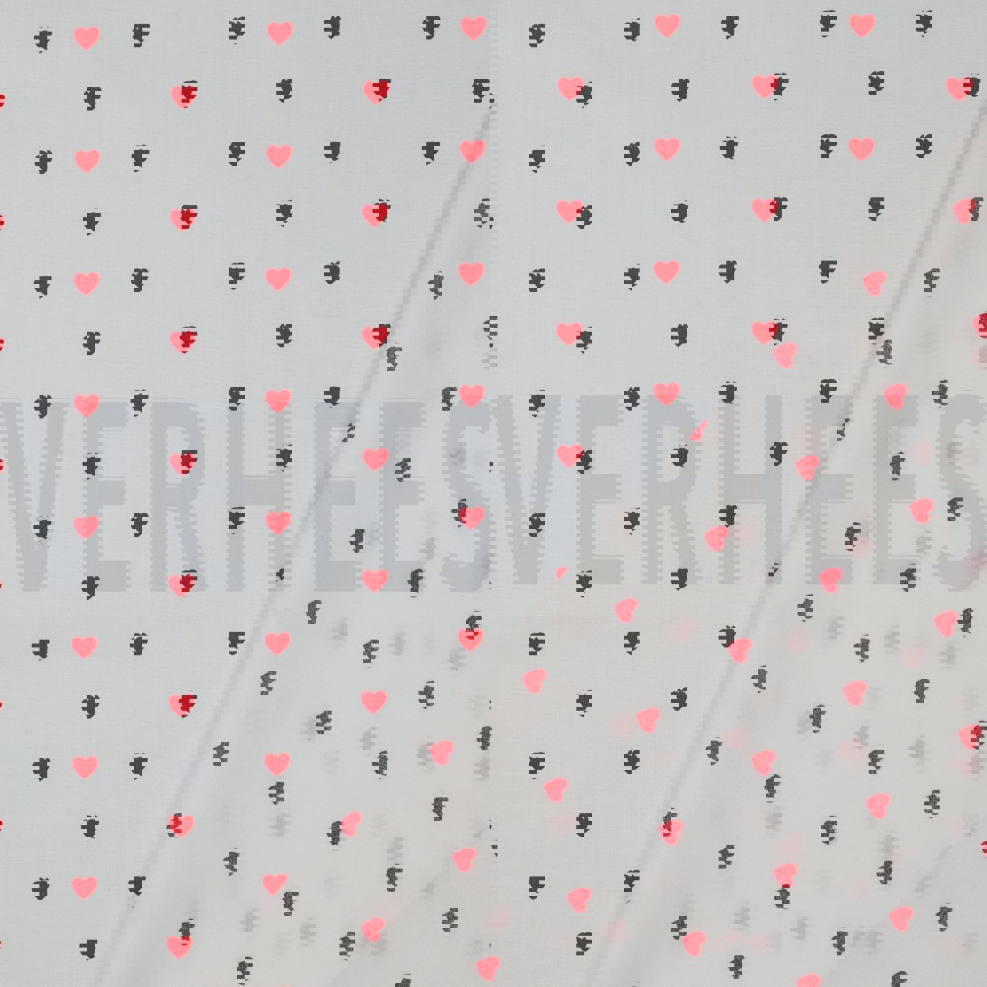 FINE POPLIN HEARTS WHITE / DARK RED (high resolution) #4