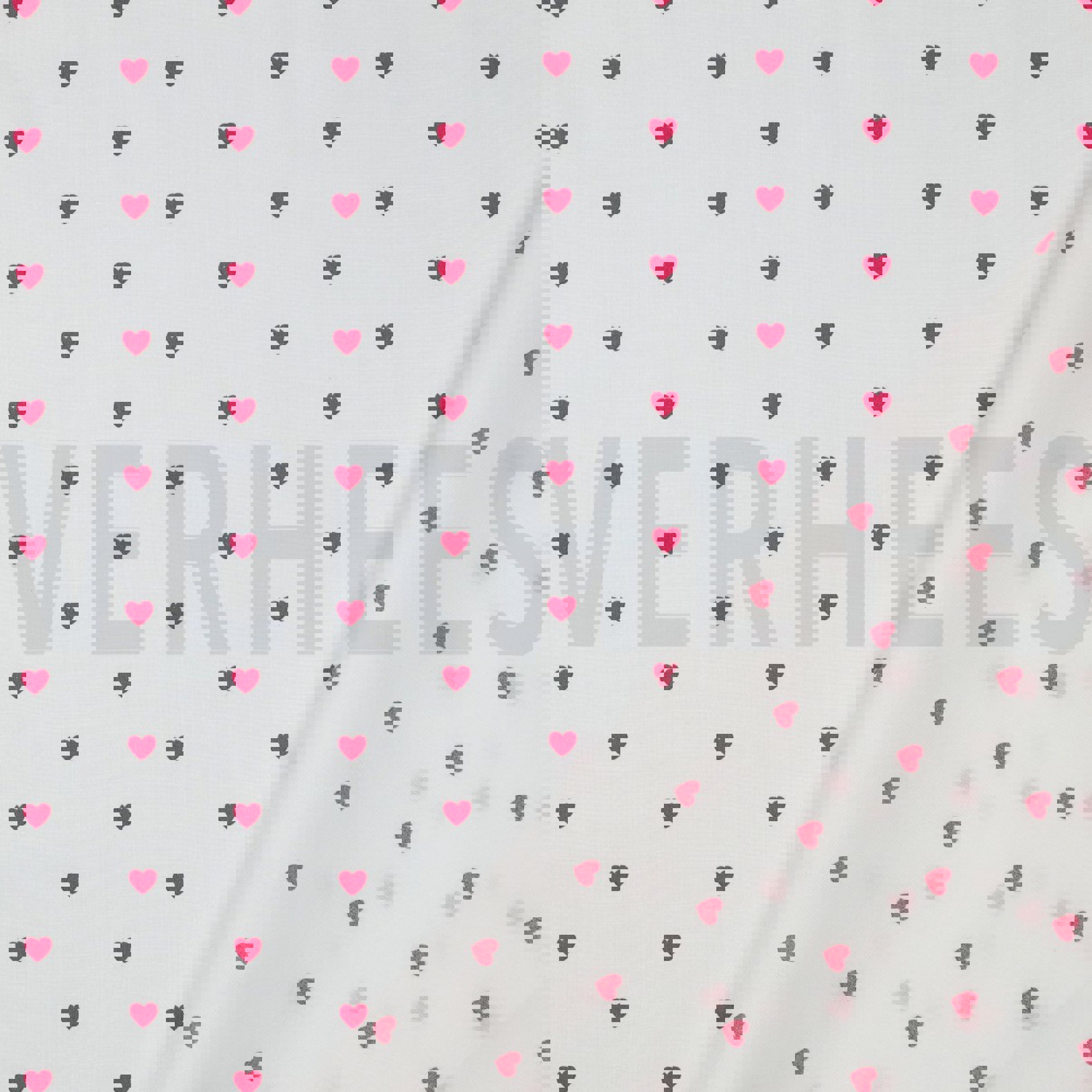 FINE POPLIN HEARTS WHITE / FUCHSIA (high resolution) #4