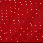 FINE POPLIN HEARTS DARK RED / WHITE (thumbnail) #4