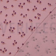 DOUBLE GAUZE FLOWERS MAUVE (thumbnail) #4