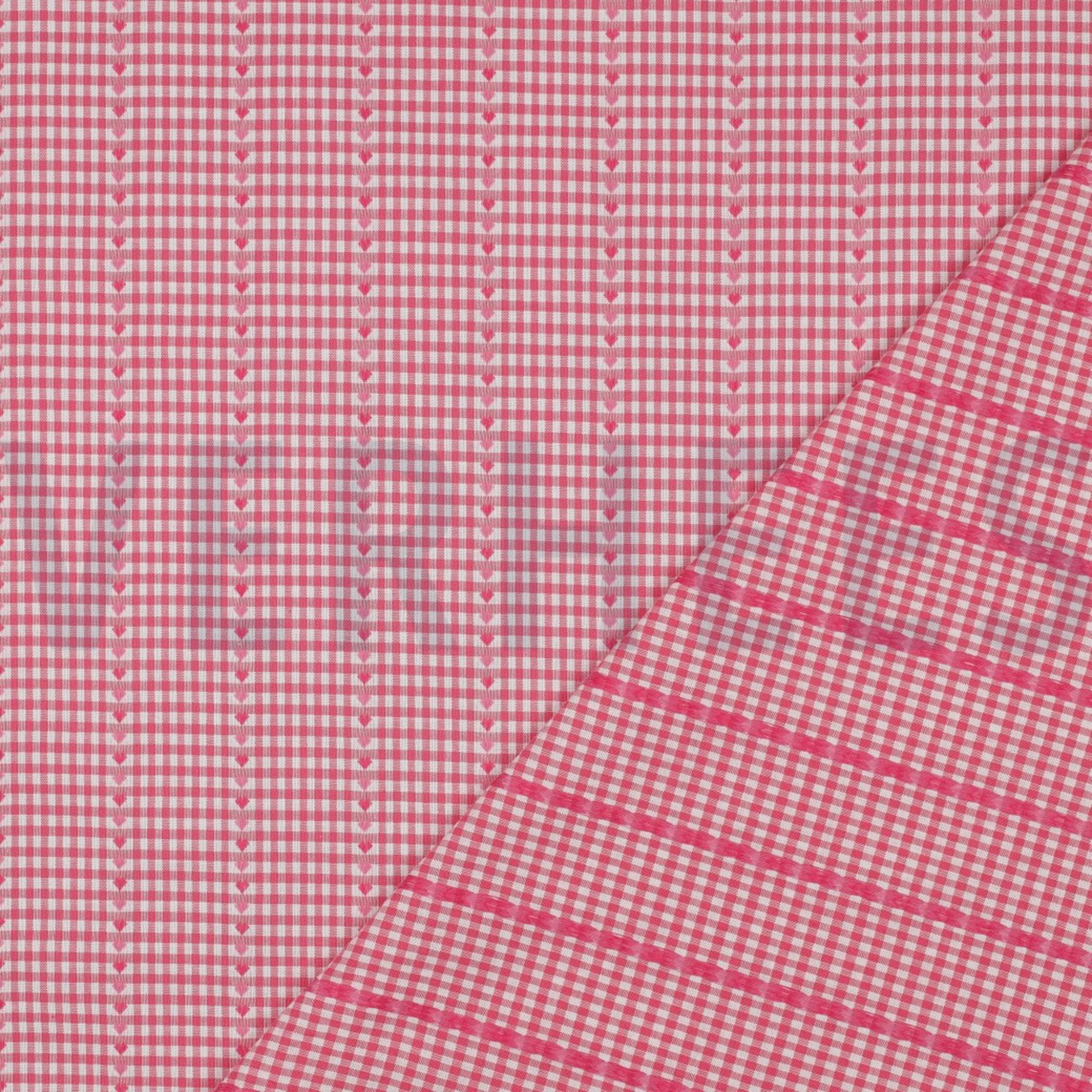 COTTON JACQUARD HEARTS PINK (high resolution) #4