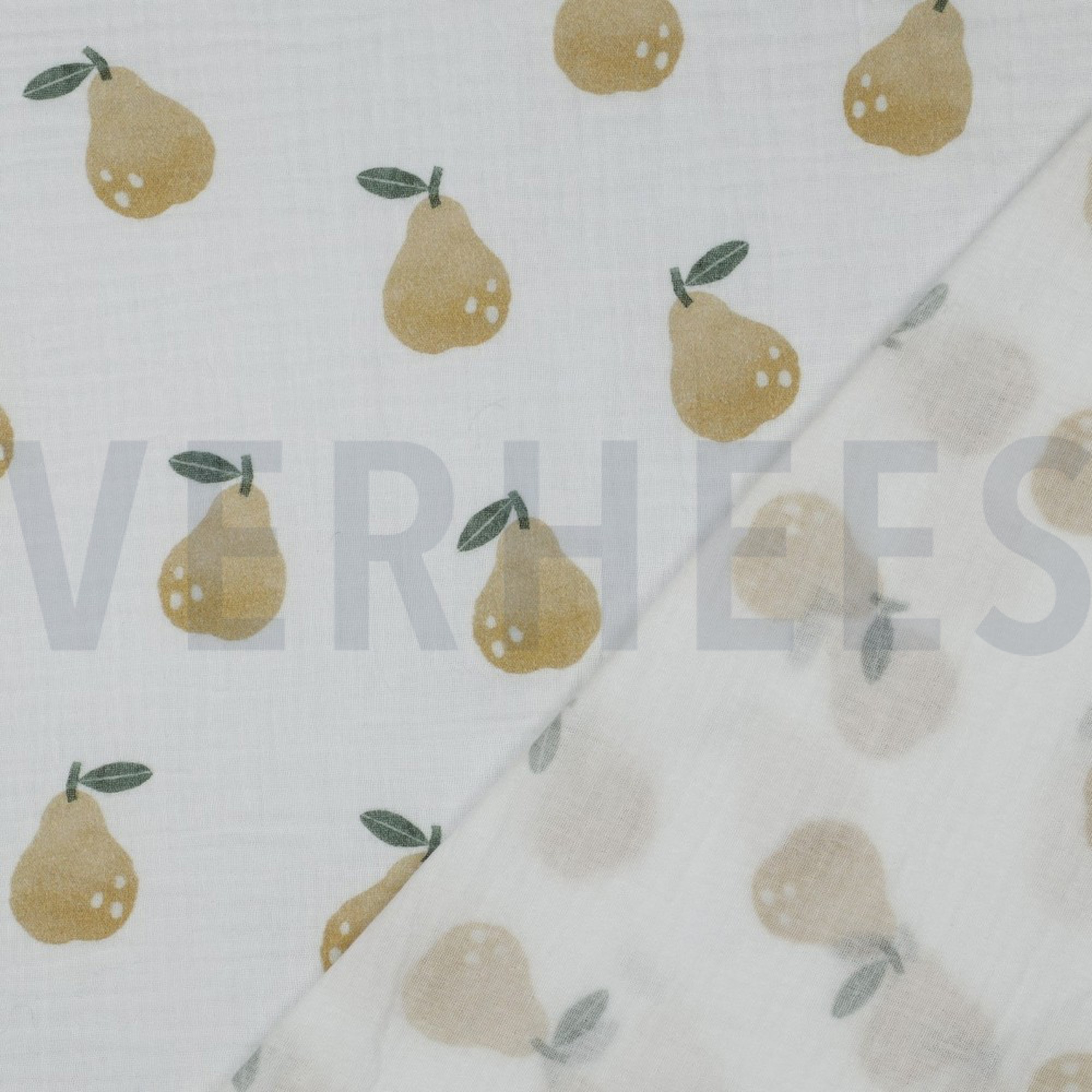 DOUBLE GAUZE DIGITAL PEARS WHITE (high resolution) #4