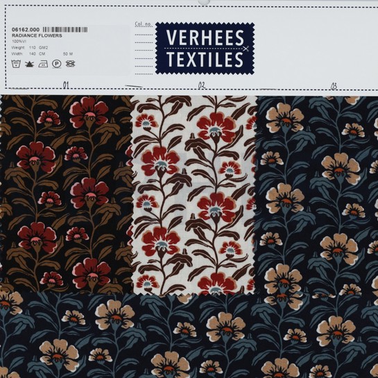 VISCOSE RADIANCE BLOEMEN GEBROKEN WIT #7