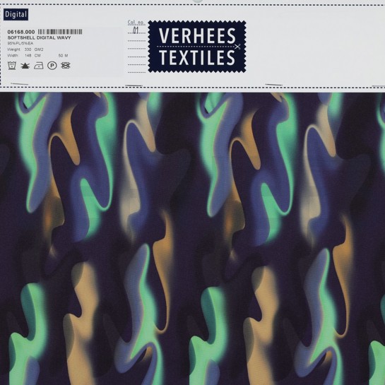 SOFTSHELL DIGITAL WELLEN DUNKELVIOLETT #7