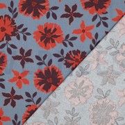 LINEN VISCOSE FLOWERS BLUE (thumbnail) #4