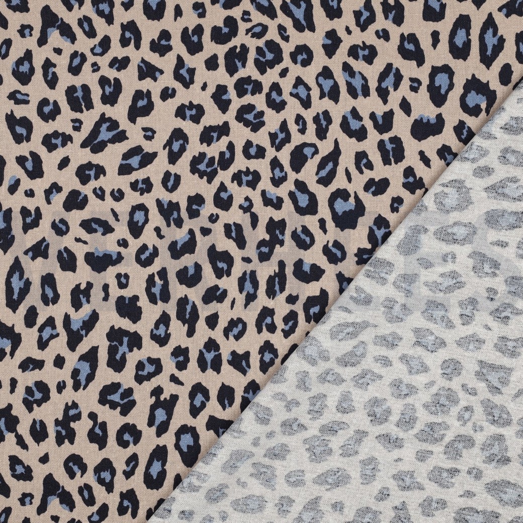 LINEN VISCOSE ANIMAL SKIN CAMEL #4