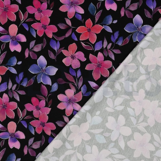 PUNTA DI ROMA DIGITAL FLOWERS BLACK #7