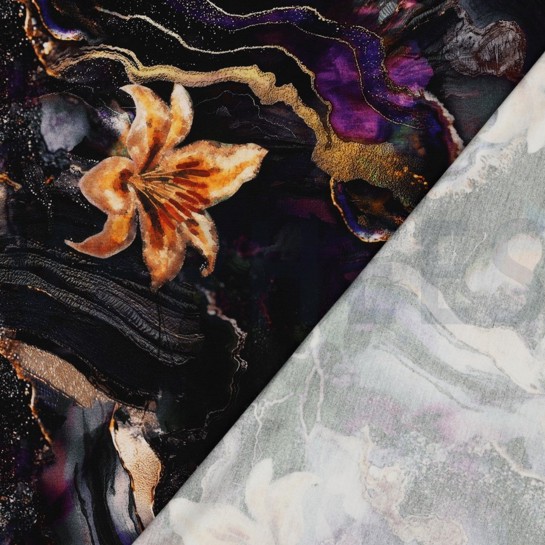 PUNTA DI ROMA DIGITAL FLOWERS BLACK #7