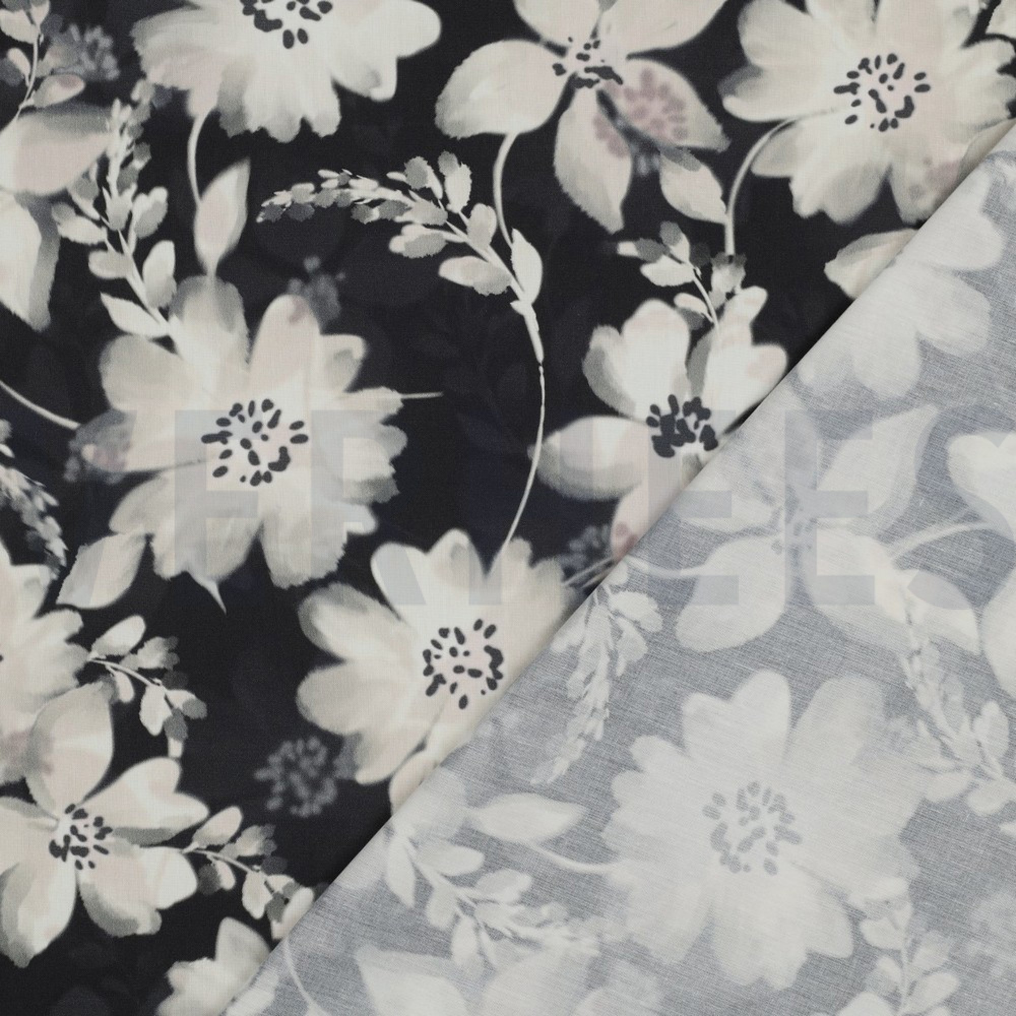 COTTON VISCOSE DIGITAL FLOWERS BLACK (high resolution) #4
