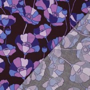 COTTON VISCOSE FLOWERS BORDEAUX (thumbnail) #4