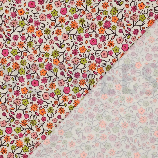 JERSEY NEON FLOWERS WHITE #7