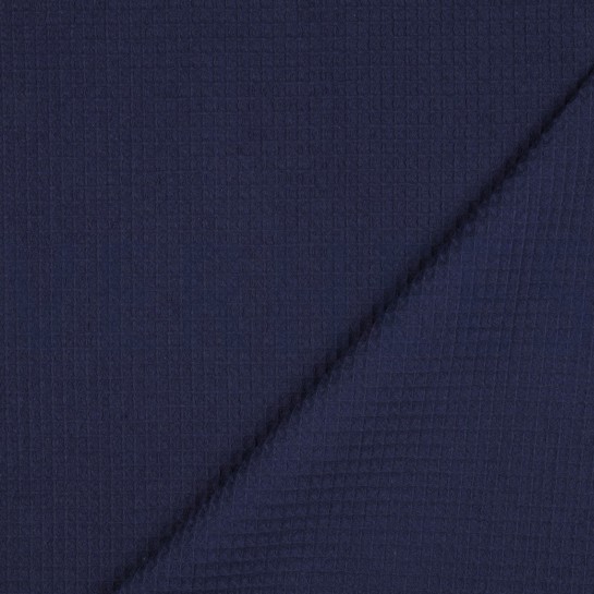 BAUMWOLLE WAFFEL MARINEBLAU #7