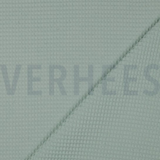 BAUMWOLLE WAFFEL HELLMINT #7