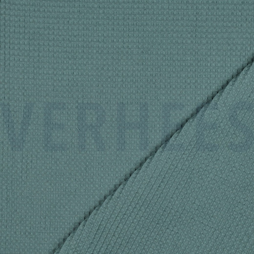 COTTON WAFFLE CYAN #4