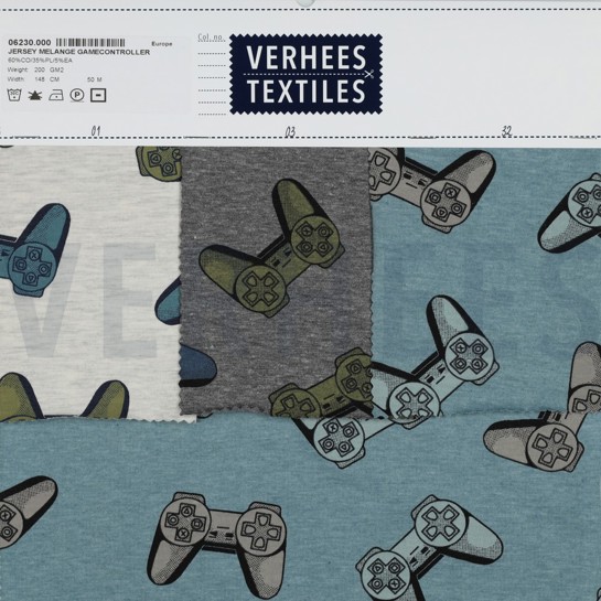 JERSEY MELANGE GAMECONTROLLERS SMOKE BLUE #7