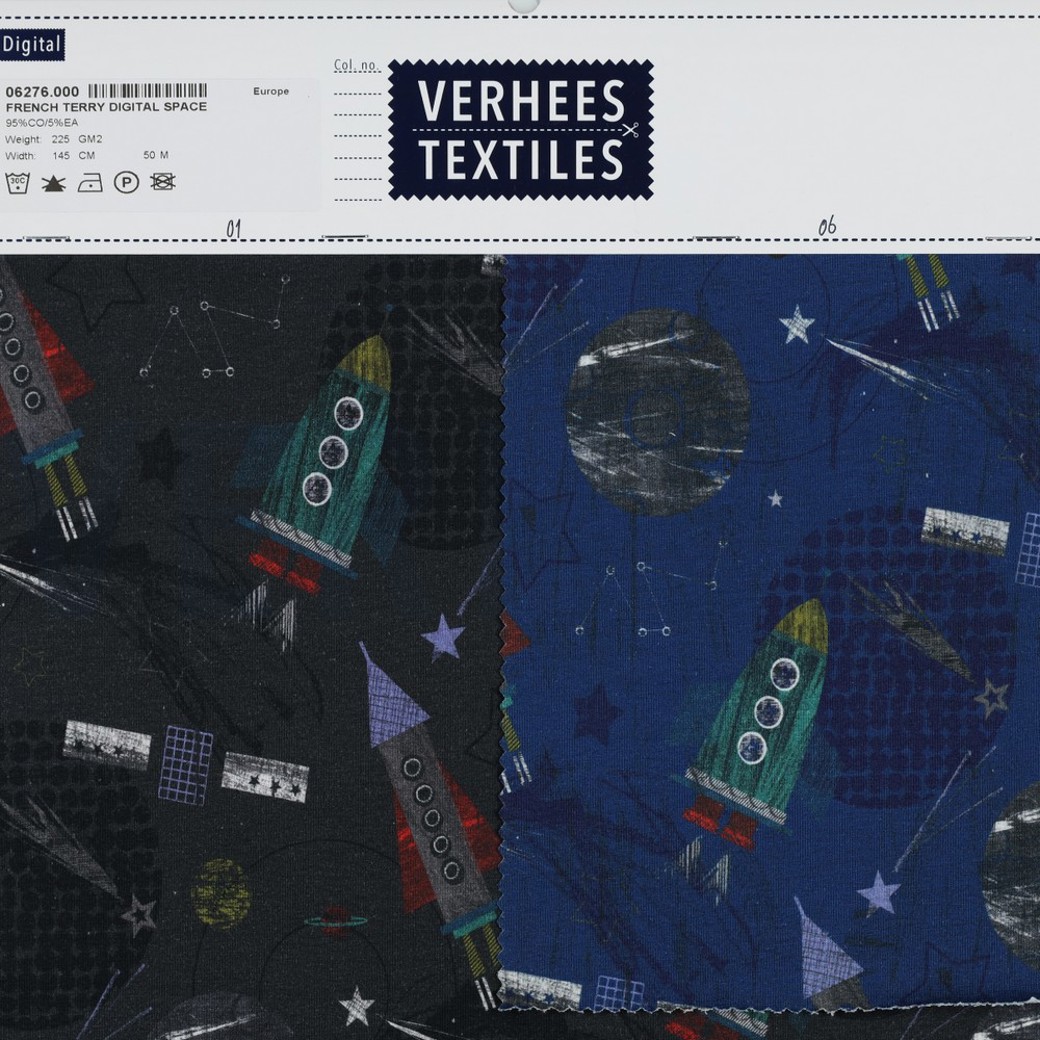 FRENCH TERRY DIGITAL SPACE COBALT #4