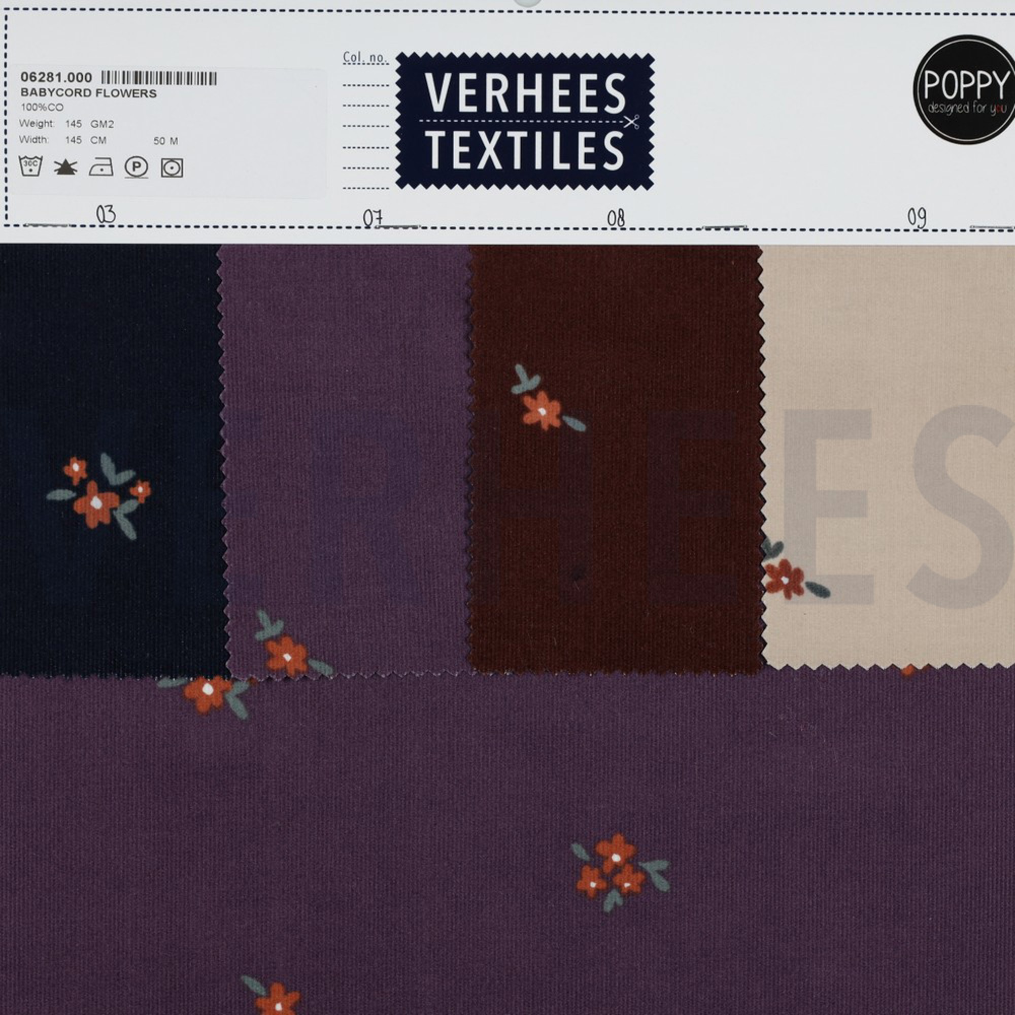 BABYCORD FLOWERS DARK PURPLE (high resolution) #4