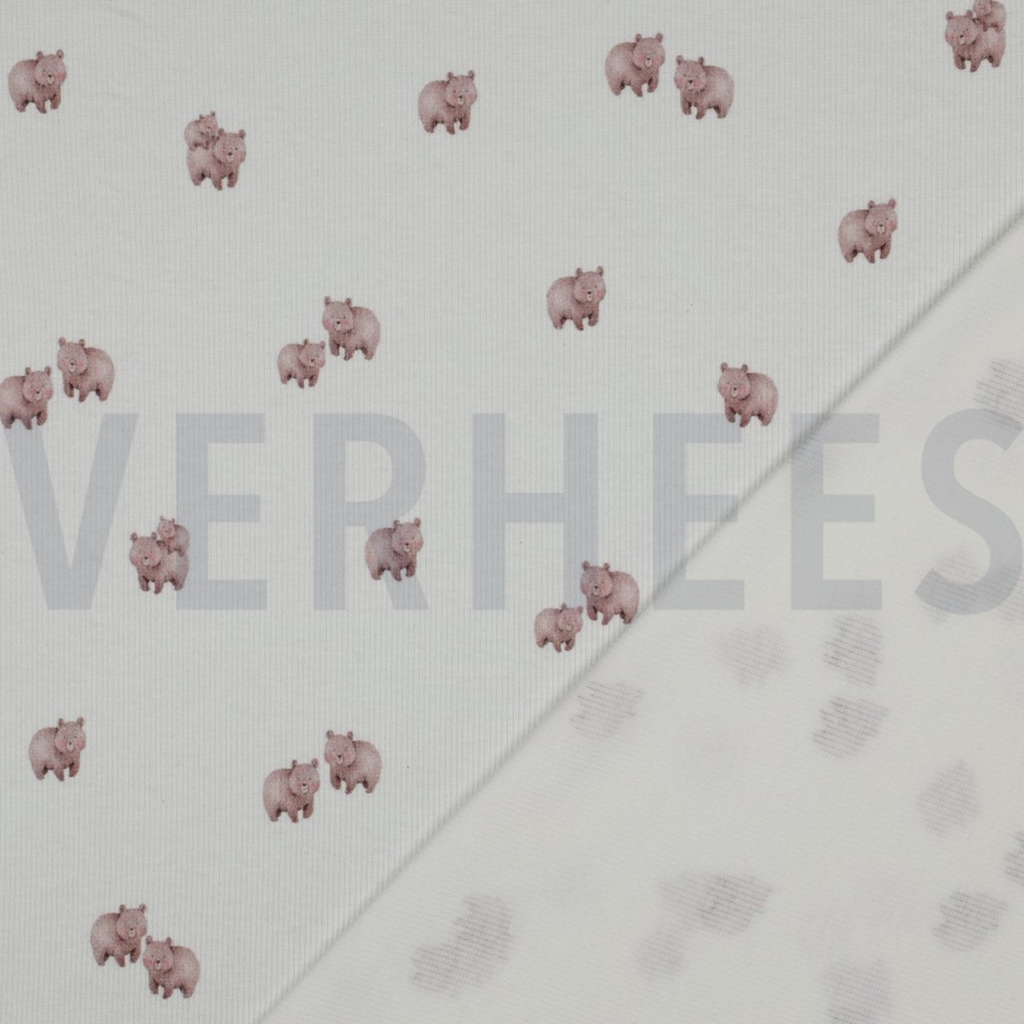 RIB JERSEY DIGITAL FOREST ANIMALS WHITE (high resolution) #4