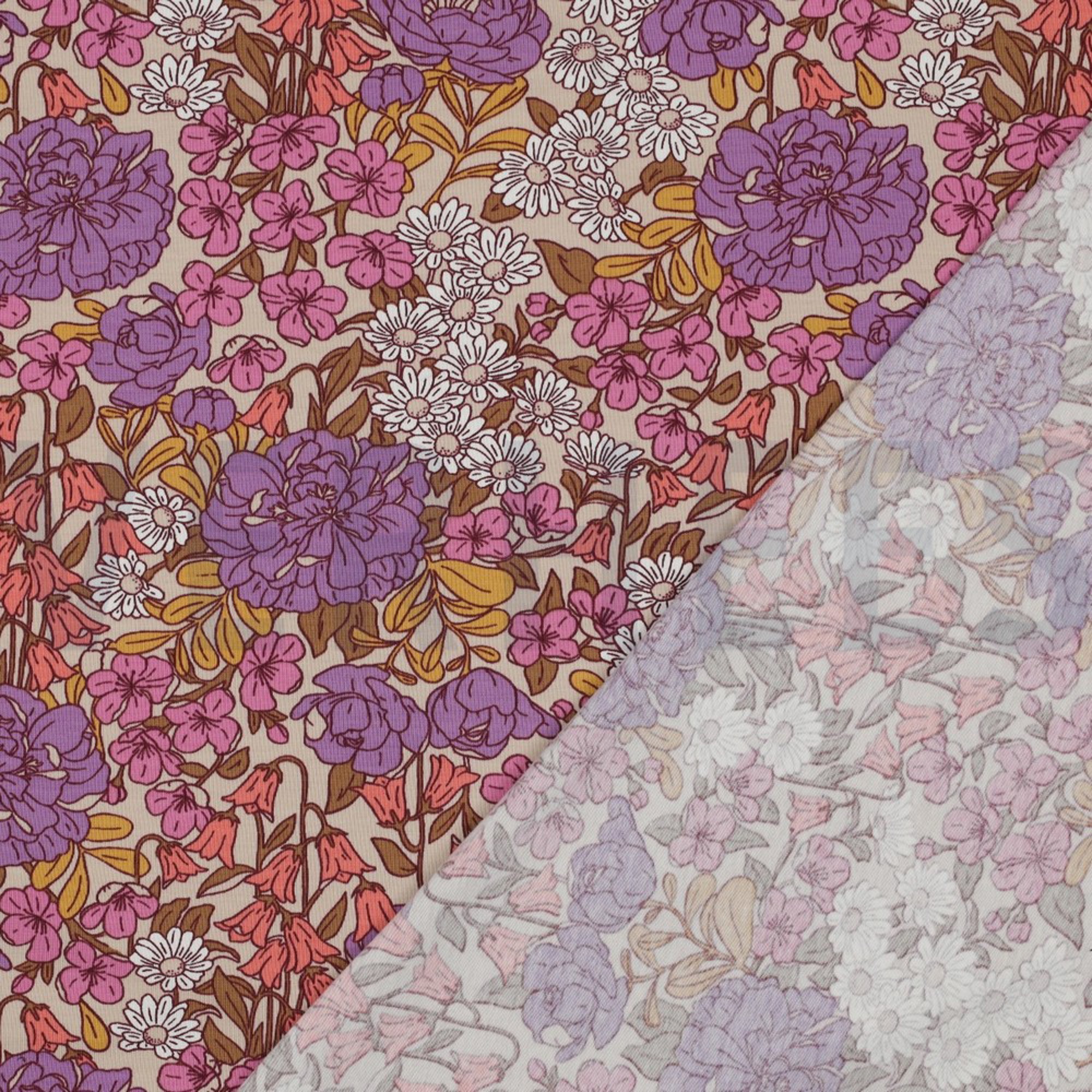 JERSEY FLOWERS BEIGE (high resolution) #4