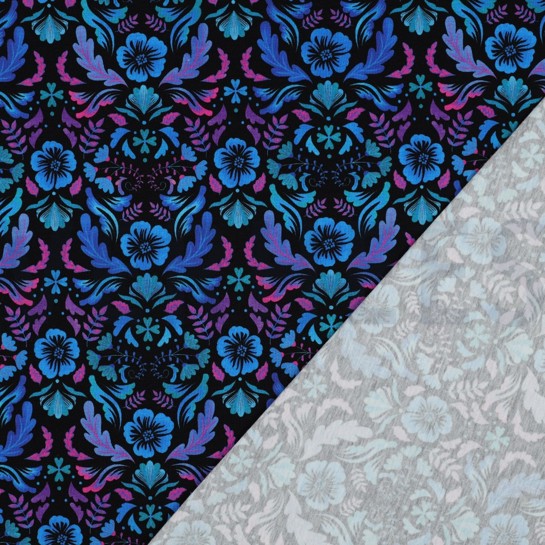 JERSEY DIGITAL FLOWERS BLACK #7