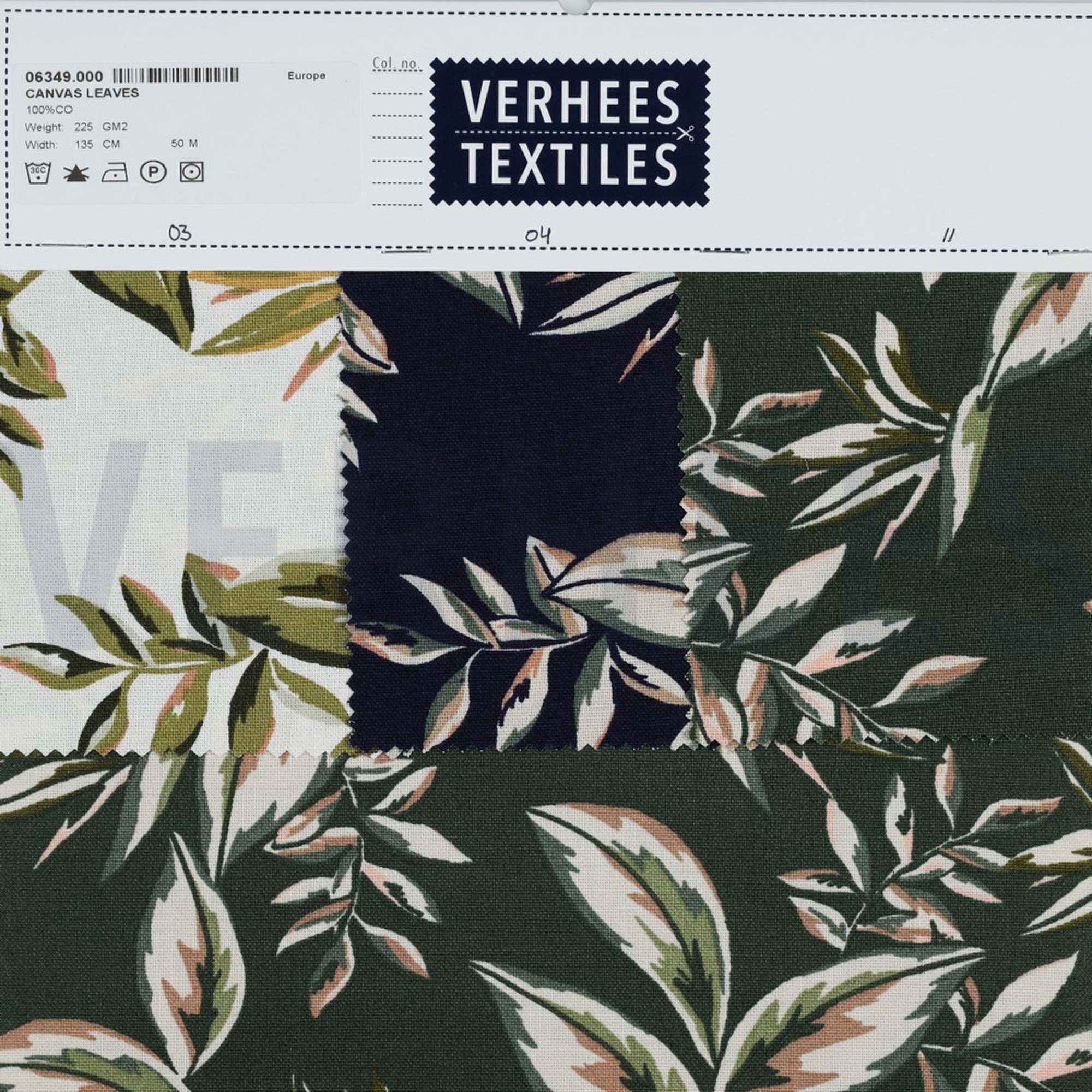 CANVAS LEAVES DARK GREEN (high resolution) #4