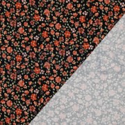 JERSEY GOTS DIGITAL FLOWERS BLACK / PEACH (thumbnail) #4