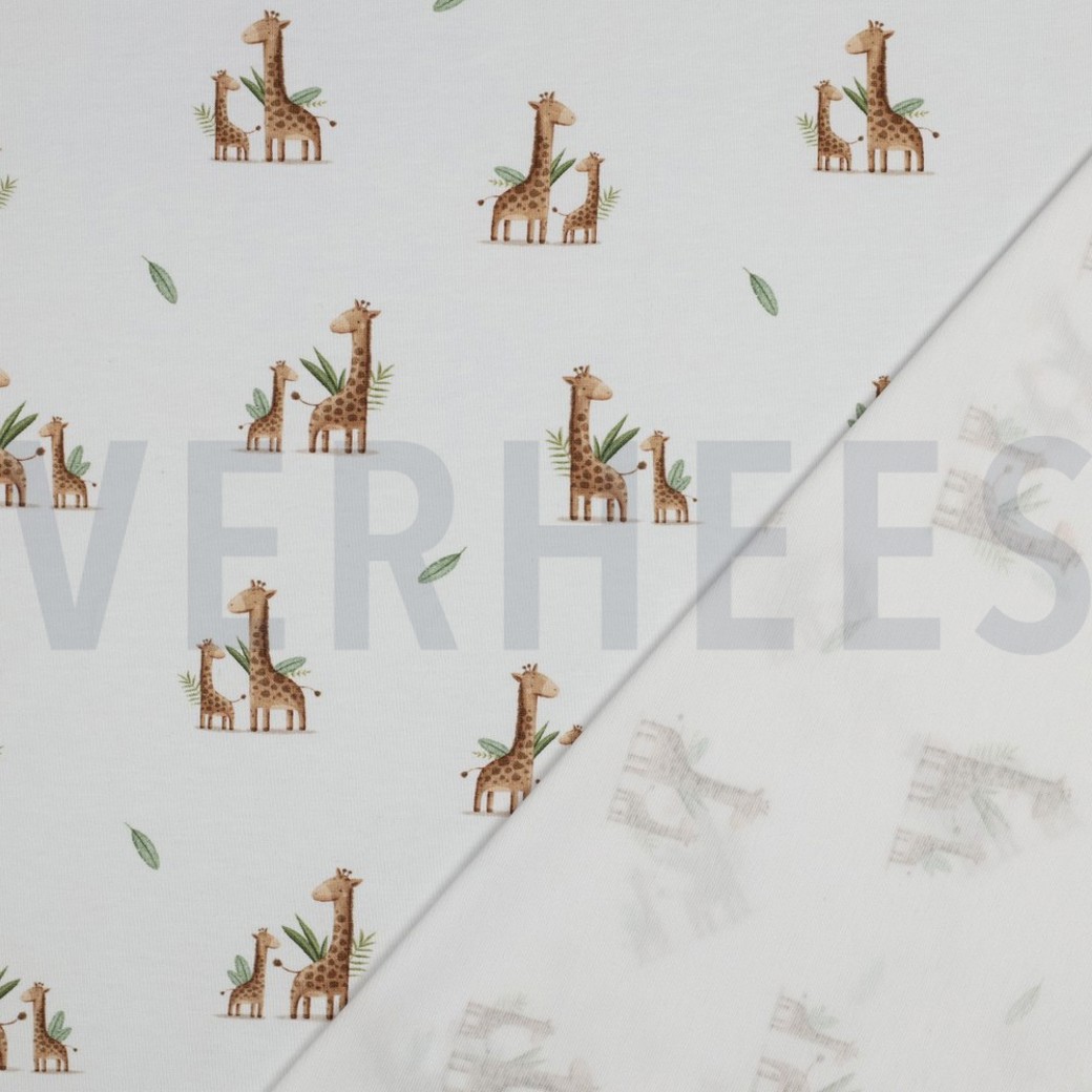 JERSEY GOTS DIGITAL ANIMALS WHITE #4