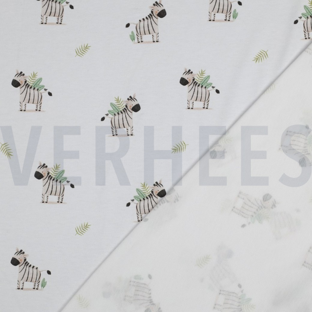 JERSEY GOTS DIGITAL ANIMALS WHITE #4