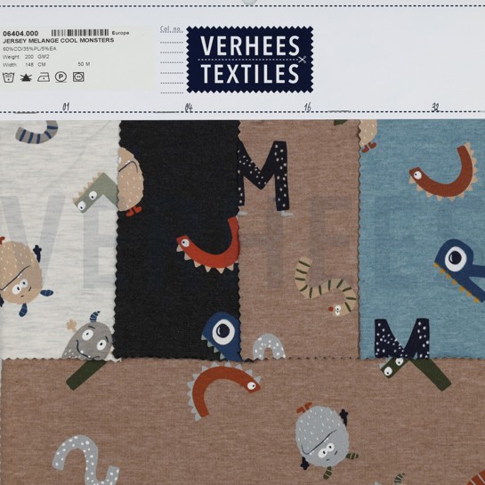 JERSEY MELANGE COOLE MONSTERS ANTHRACIET GEMÊLEERD #7