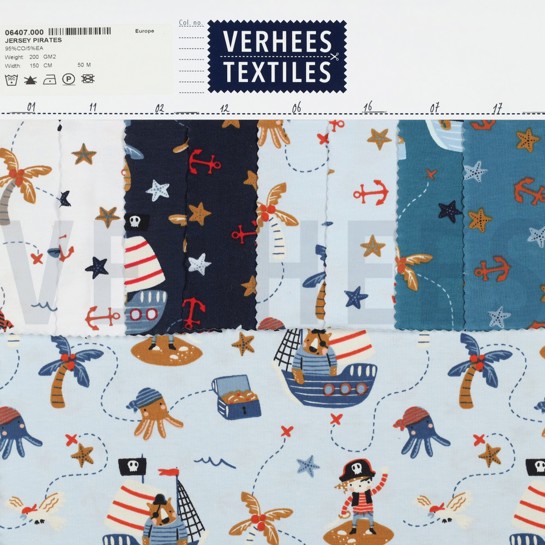 JERSEY PIRATEN JEANSBLAU #7