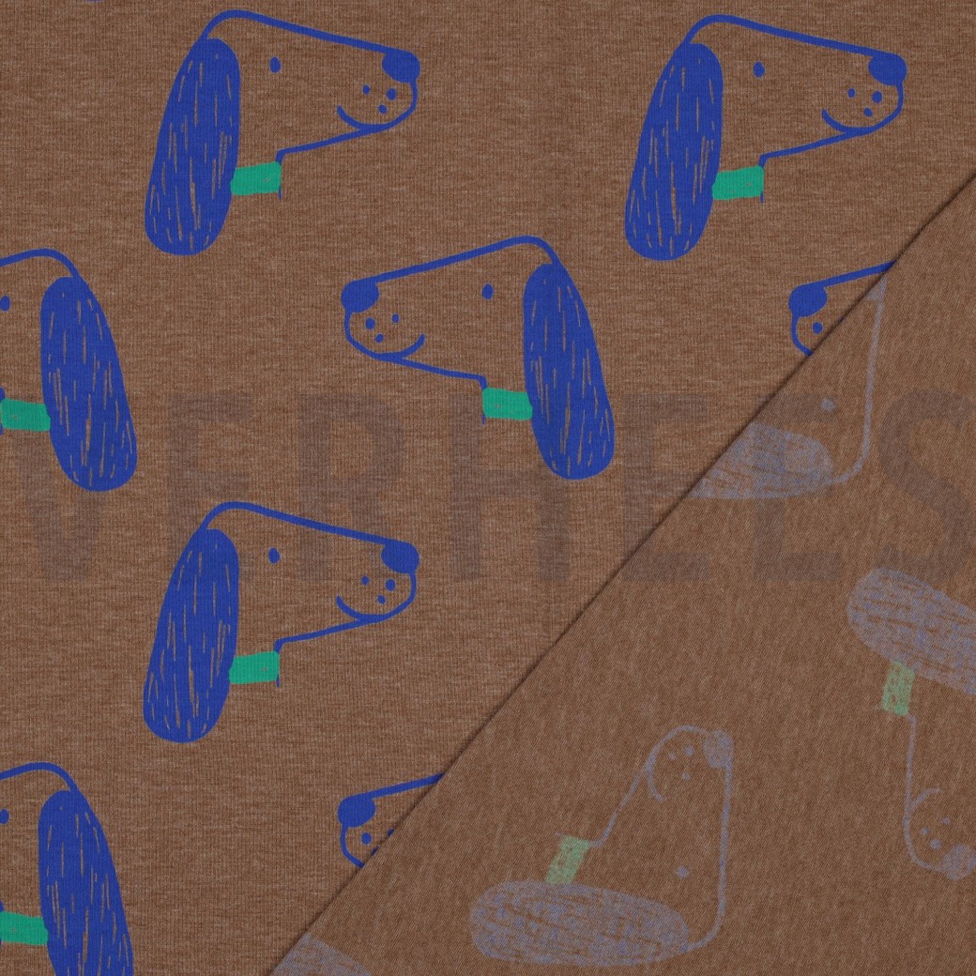 JERSEY MELANGE DOGS TAUPE (high resolution) #4