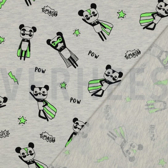 JERSEY MELANGE NEON SUPER HEROES ECRU #7