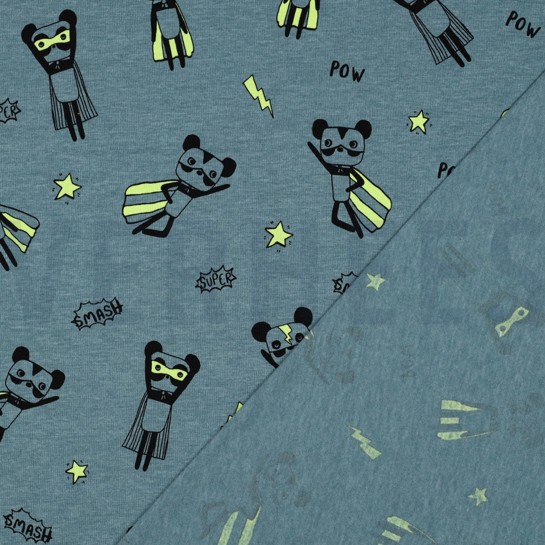 JERSEY MELANGE NEON SUPER HEROES SMOKE BLUE #7