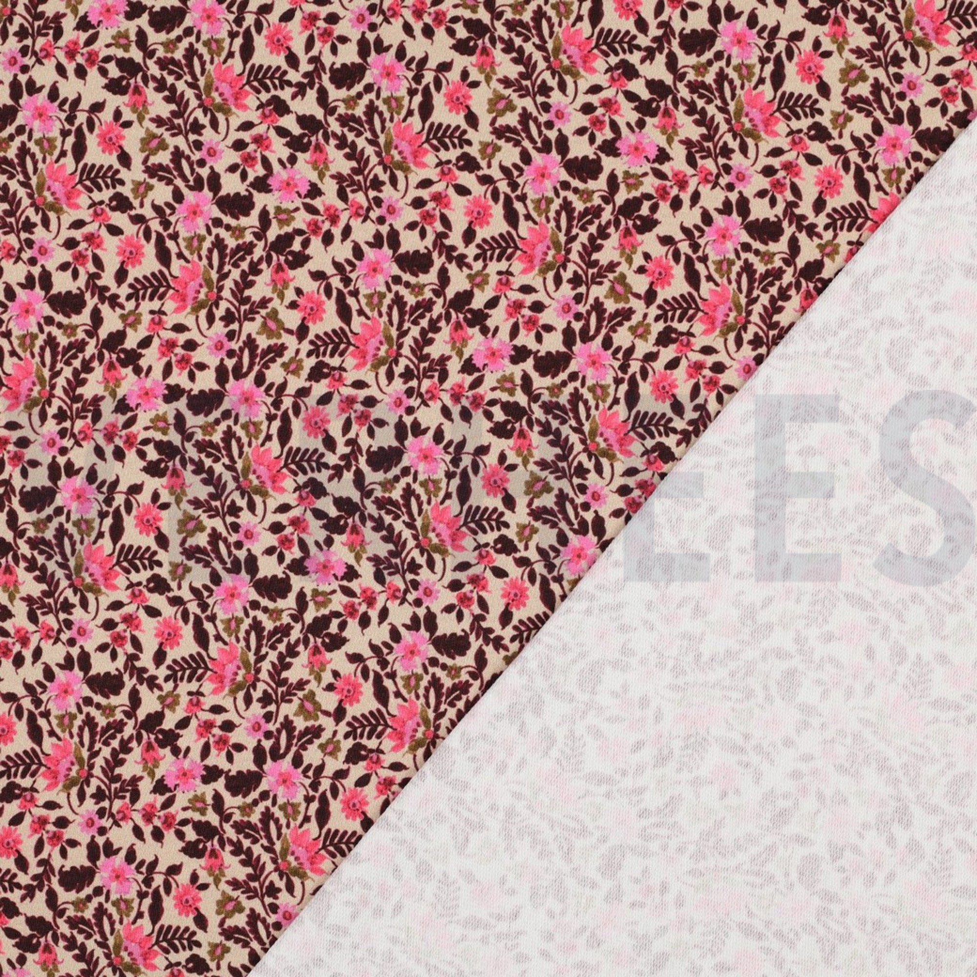 FRENCH TERRY DIGITAL FLOWERS BEIGE (high resolution) #4