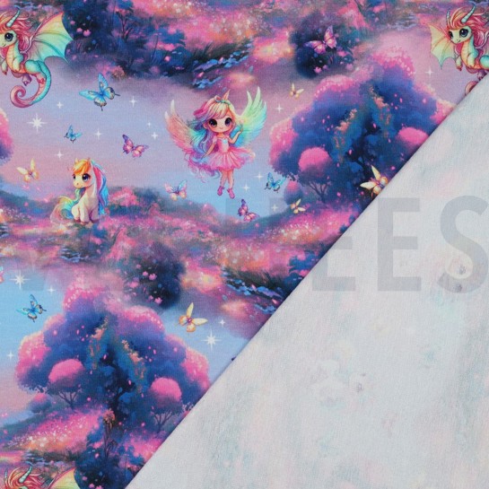 FRENCH TERRY DIGITAL FAIRIES PINK #7