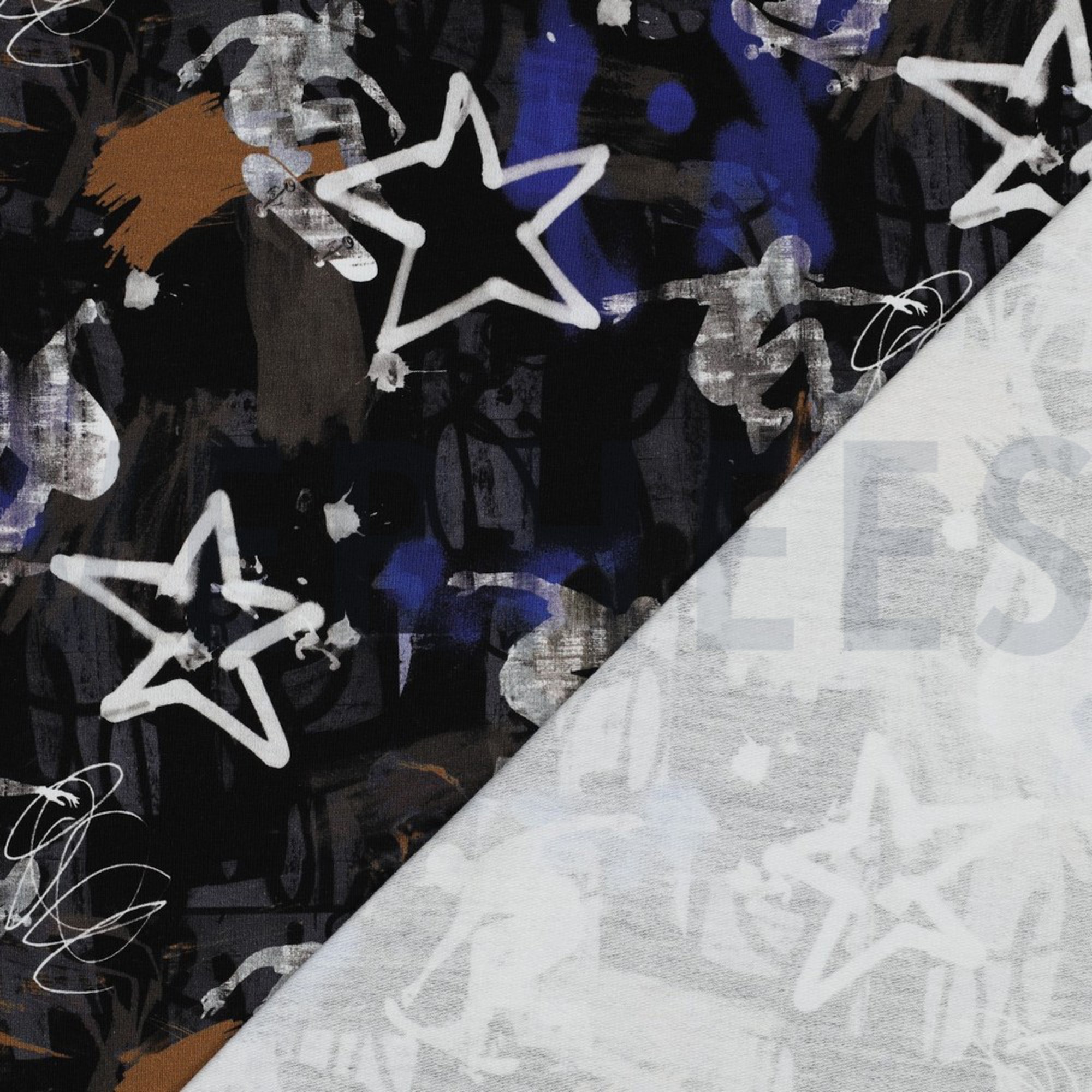 FRENCH TERRY DIGITAL GRAFFITI BLACK (high resolution) #4