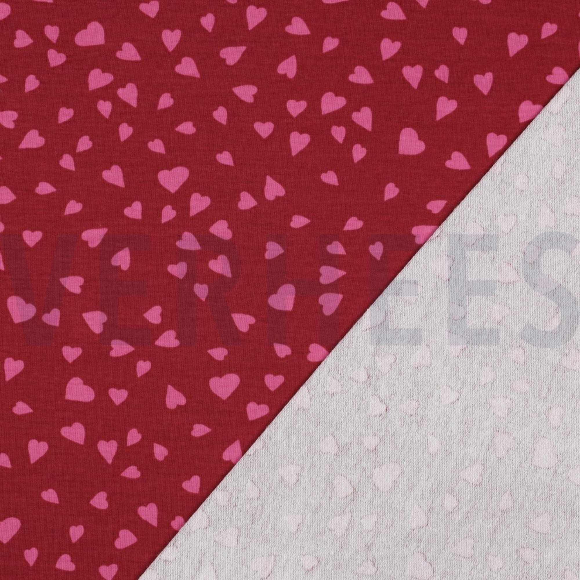 FRENCH TERRY DOGS AND HEARTS RED (high resolution) #4