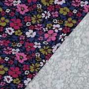 FRENCH TERRY FLOWERS BLACK/ BLUE (thumbnail) #4