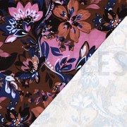 FRENCH TERRY DIGITAL FLOWERS BROWN (thumbnail) #4
