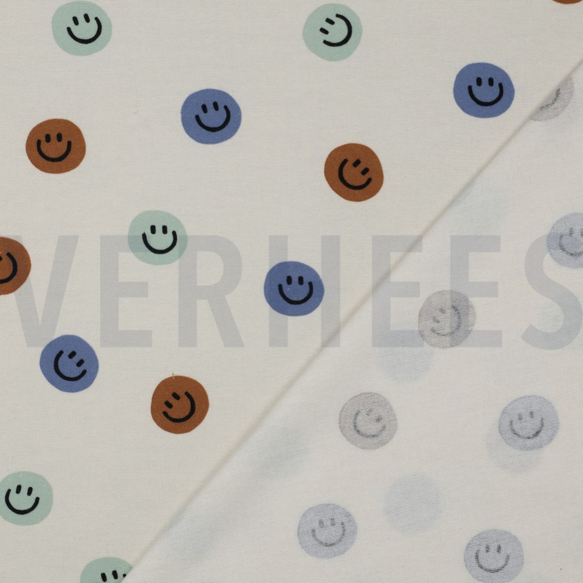 FLANNEL HAPPY FACES OFF-WHITE / GREEN (high resolution) #4