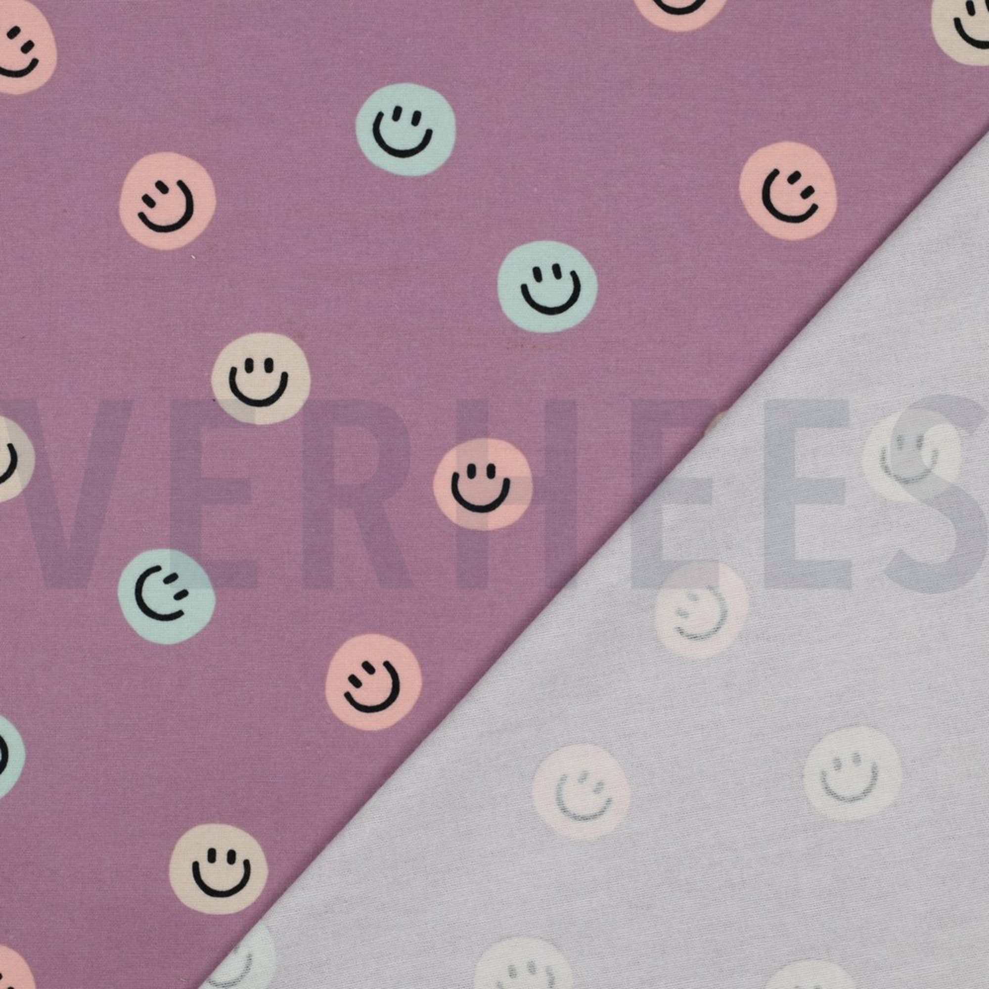 FLANNEL HAPPY FACES LAVENDER (high resolution) #4