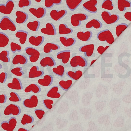 SWEAT MELANGE HEARTS RED #7