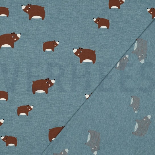 JERSEY MELANGE BÄREN RAUCHBLAU #7