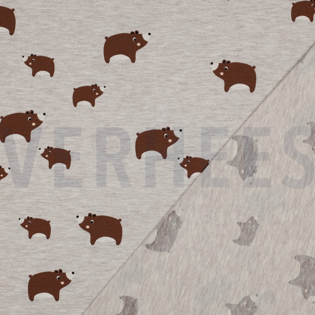 JERSEY MELANGE BEARS LIGHT SAND #4