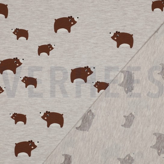 JERSEY MELANGE BEARS LIGHT SAND #7