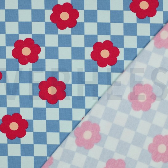 SOFT SWEAT FLOWERS BLUE #7