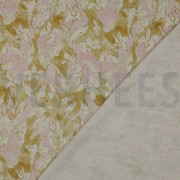 LINEN VISCOSE CREPE DIGITAL FLOWERS OCHRE (thumbnail) #4