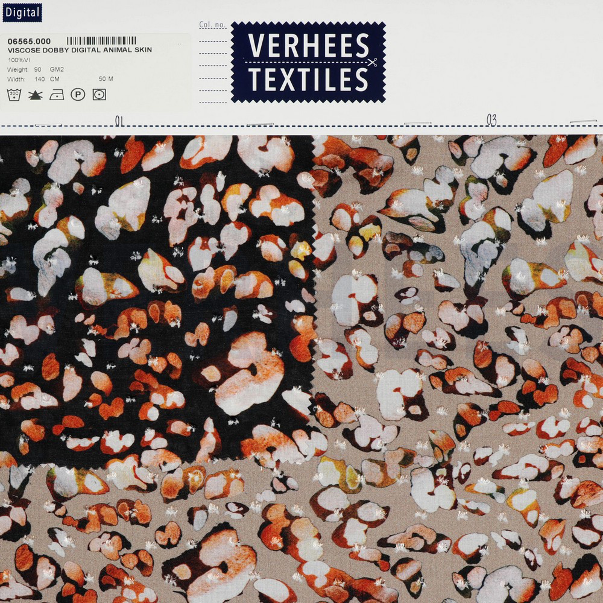 VISCOSE DOBBY DIGITAL ANIMAL SKIN SAND (high resolution) #4